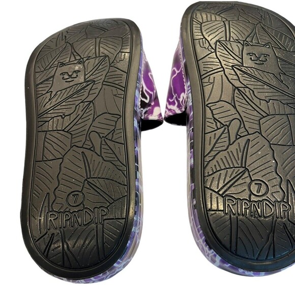 RIPNDIP Slides Womens Lightning Purple Slide shoes, sz 7 NWOT Slip on - Picture 7 of 7